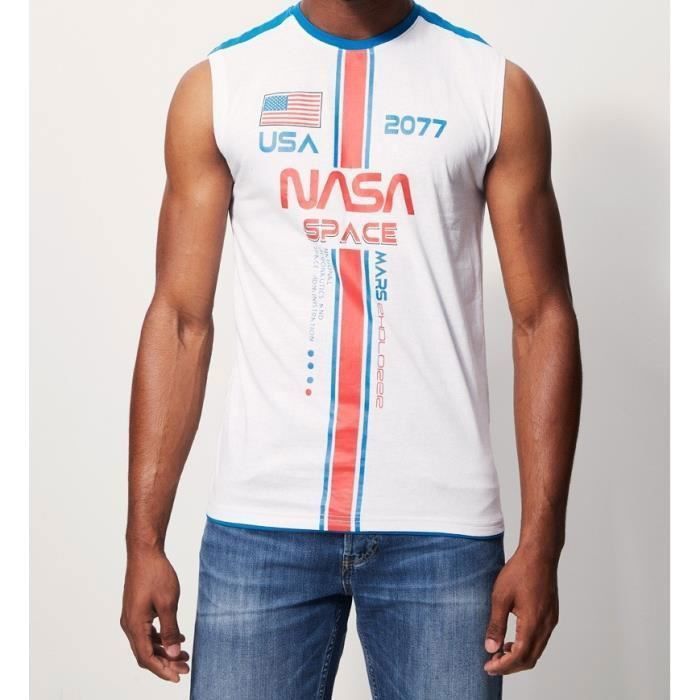 T-shirt - Nasa - GNS3020 - Blanc - Coton - Manches courtes