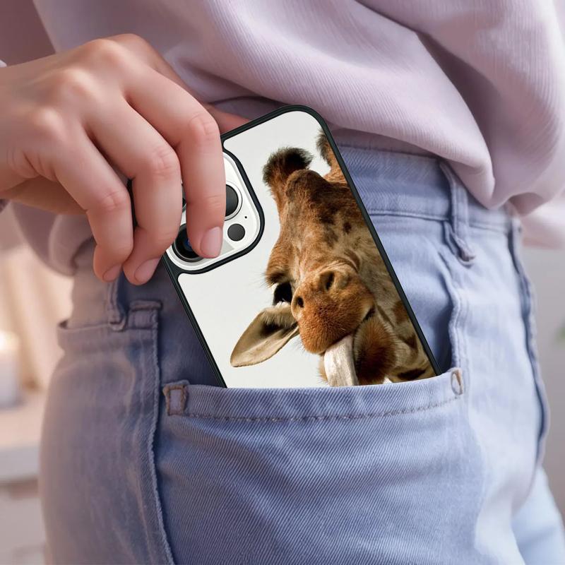 Cute African Giraffe Animal Phone Case For iPhone 17 Air 15 16e 14 13 Pro Max Coque 12 11 Pro Max PLUS Cover