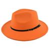 Retro Plush Jazz Multi Color Flat Big Brimmed Hat With Fashionable Personality