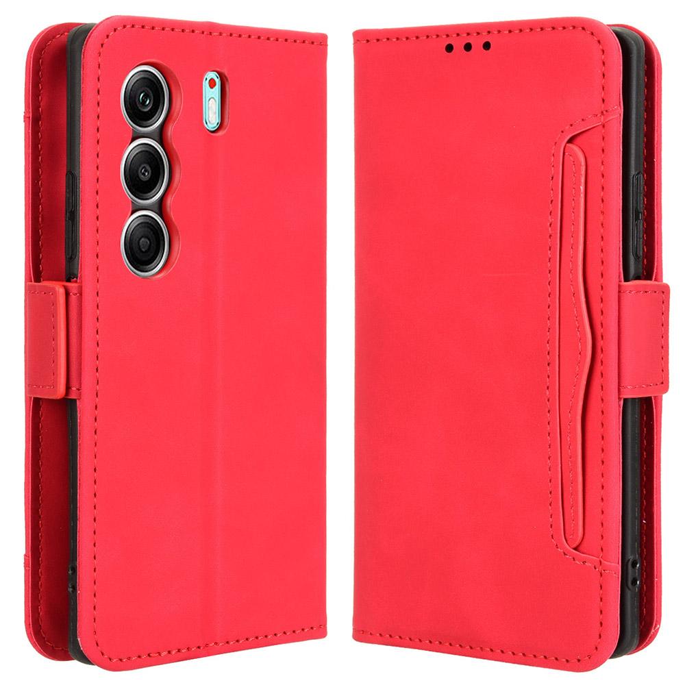 Für TECNO Camon 40 4G CM5 Lederhülle Handy-Brieftasche Abdeckung mit mehreren Kartenfächern