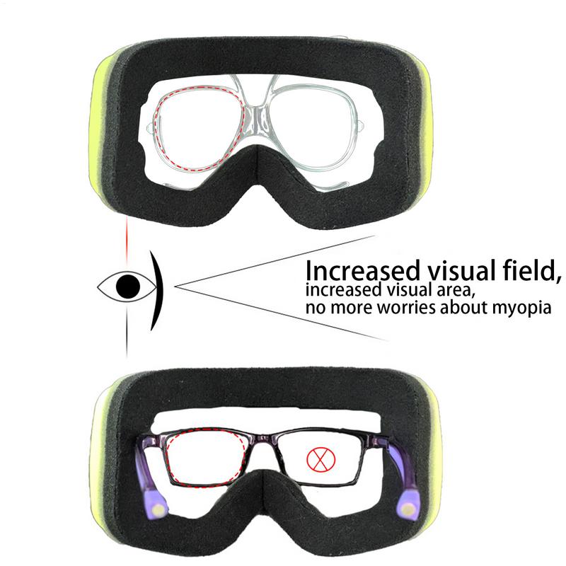 Biegsame Motorradbrille Skibrille Brille Myopie Rahmen Rx-Einsatz Optischer Adapter Flexibel