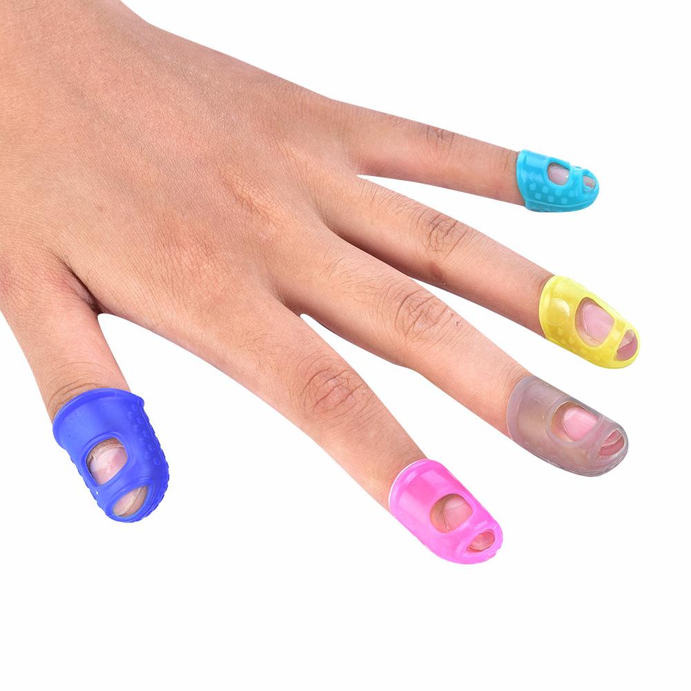 Silicone Rubber Fingertip Protectors Fingerstall And Guitar Finger Picks