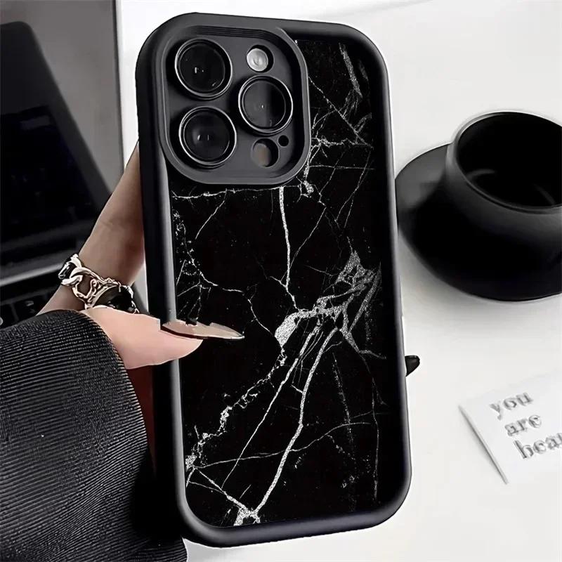 Marble Pattern Phone Case For iPhone 15 Pro Case for iPhone 11 12 13 14 Pro Max Mini XR XS 7 8 Plus SE2 Matte Shockproof Cover