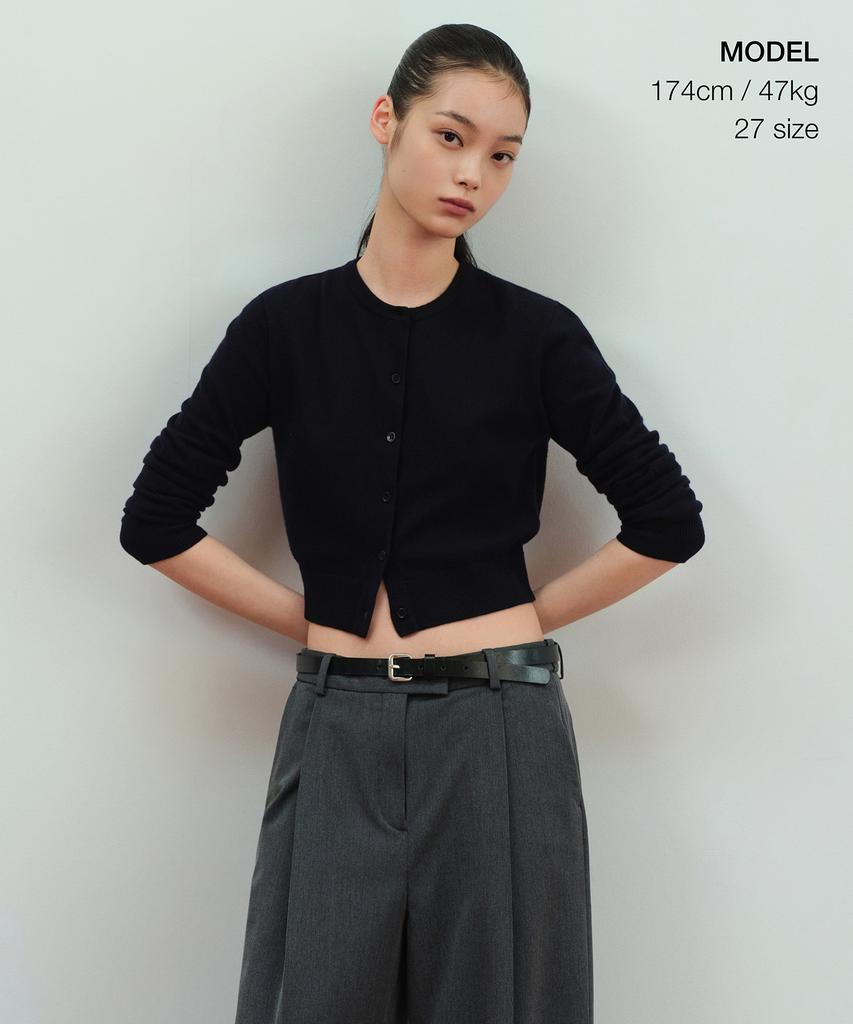 MUSINSA STANDARD WOMAN Women'S Low Waist Deep Tuck Extra Wide Hidden Banding Slacks [Medium Grey]