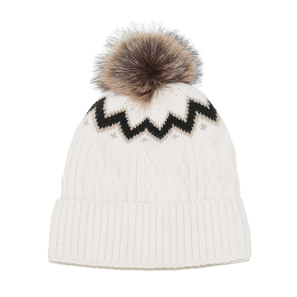 Temu Autumn and Winter New Wool Hat 8-figure Braid Wave Knitted Hat Velvet Ski Hat Women's Winter