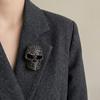 Punk Style Halloween Skeleton Brooch Zinc Zinc Zinc Alloy Gothic Skull Badge Lapel Pin Retro Skull Pin  Men