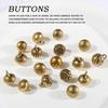 Antique Bronze Color Round Bead Chinese Ethnic Clothing Button for Tang Suit Cheongsam Hanfu