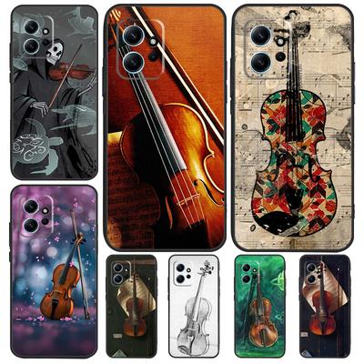 Music Violin Case For Xiaomi Redmi Note 9 10 11 12 Pro Note 12S 9S 10S 11S Cover For Redmi 12 9C 10C 12C