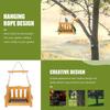 Wooden Bird Feeding Station Chair Design Wildlife Habitat Hanging Bird Feeder  Porch