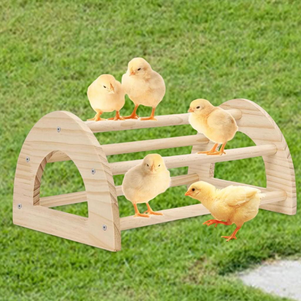 Parrot Perch Bird Stand Wooden Roosting Bar Chick Gym Chicken Toy for Poultry Rest Training