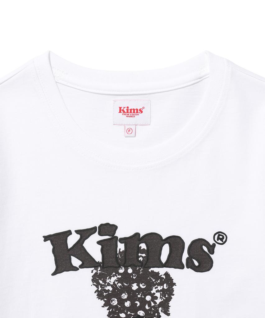 Kimseupeulesikoteunmakes (Unisex) Popcorn Flower Tee White