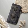 Gothic Owl Pattern Long Wallet Vintage PU Leather Card Holder Fashion Casual Forever Purse
