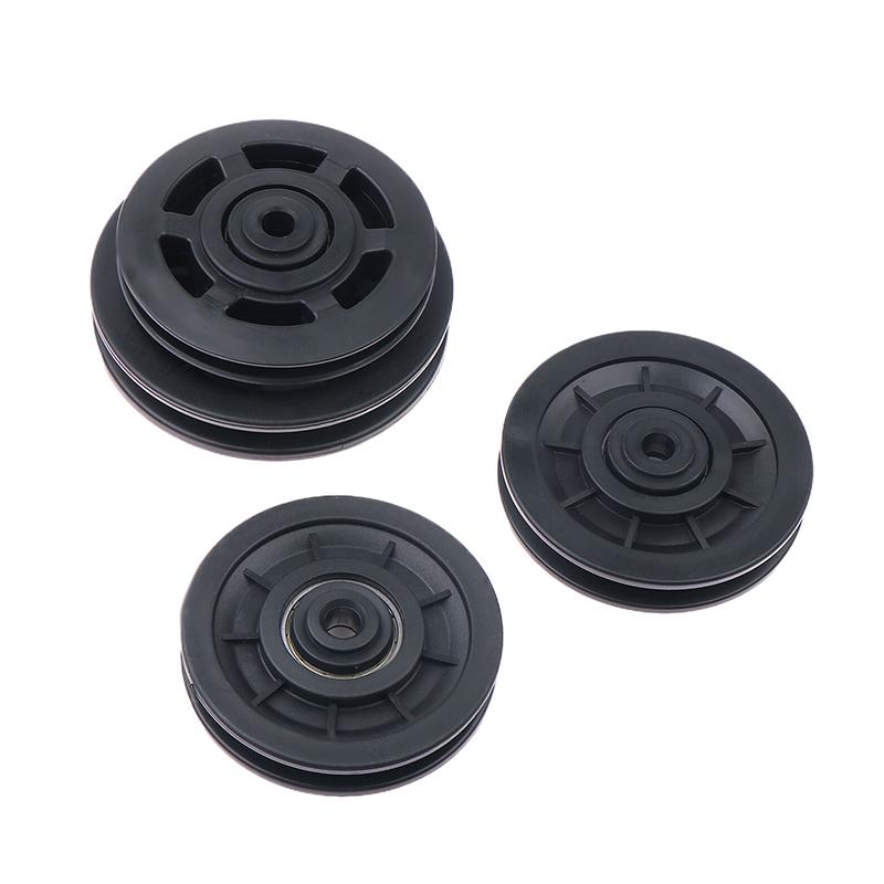Fitness Equipment Parts Pulley Wheel Round Black Wheel Cable Gym Fitness Equipment Part Exercise Machine Part Accessory