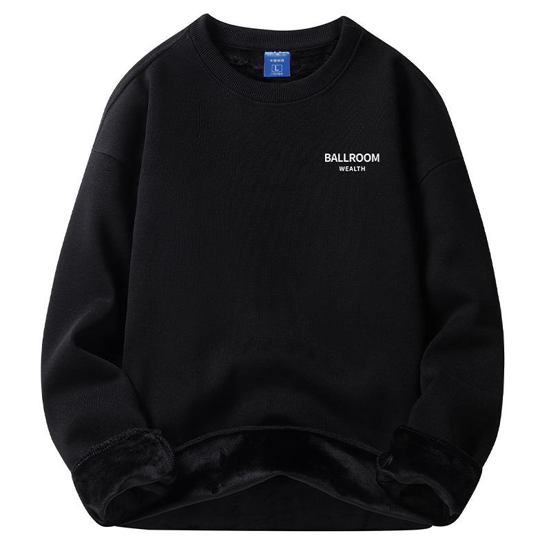 Толстовка с капюшоном мужская весна осень и зима 420 г плотная молодежная круглая горловина свободная повседневная куртка с капюшоном 5XL recommended 200-110kg 2829₽