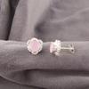 Rose Chalcedony  Earrings 925 Sterling Silver Handmade Jewelry Partywear Studs EE-159-16