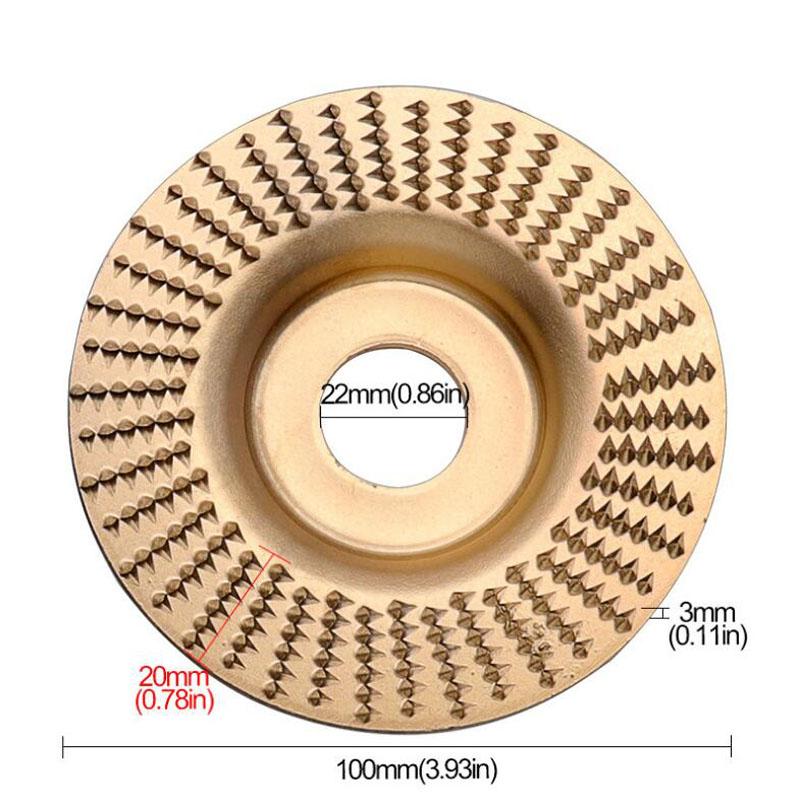 

Шлифовальный круг для полировки дерева Диск для угловой шлифовальной машины Вращающийся шлифовальный диск Деревянная пластина Инструмент для резьбы по дереву Абразивный дисковый инструмент F золотой