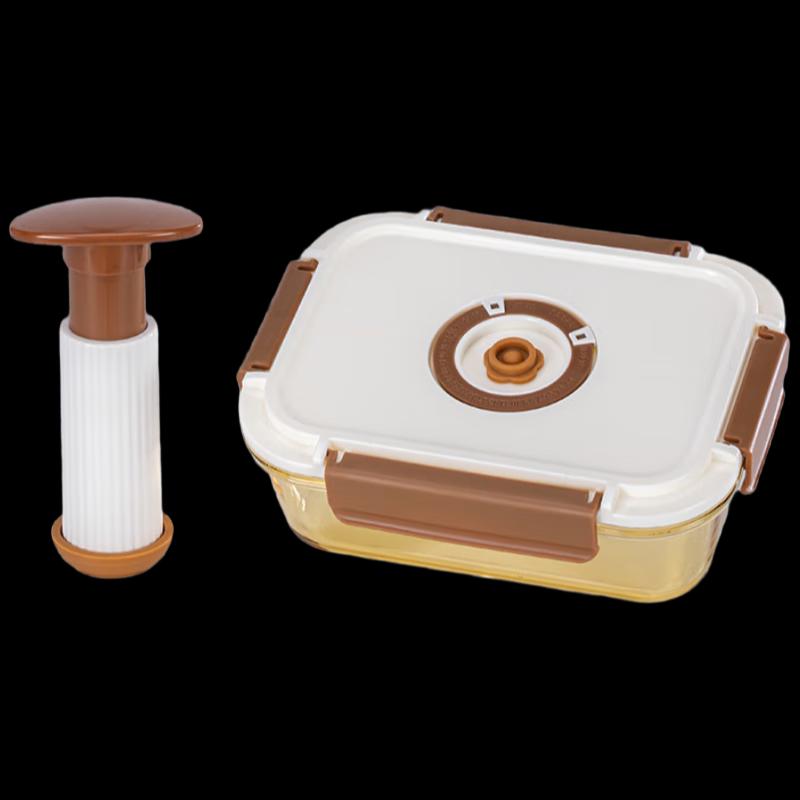 Gao Taibai Elegantes Bernstein-Glas Vakuum-Lebensmittelaufbewahrungs-Set (2 Stück)