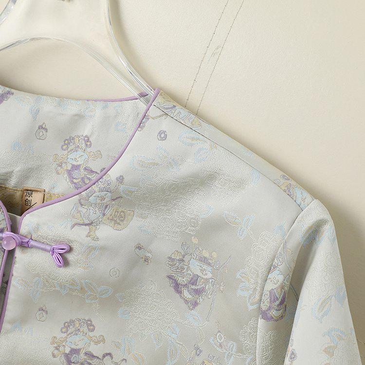 Spring Tang Style Jacket for Middle-Aged Women - Petite, Elegant Design for Spring and Autumn