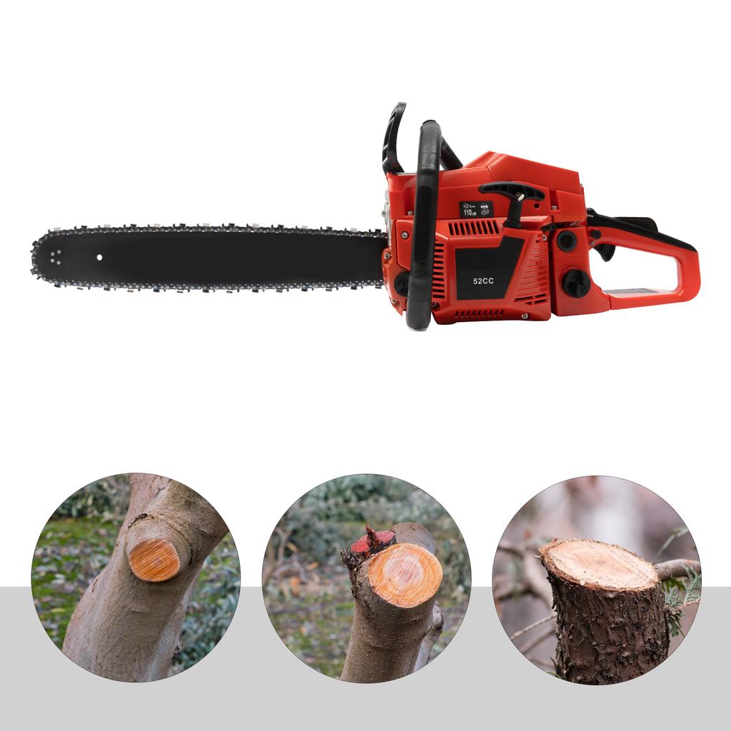 52CC Gasoline Chainsaw 20 Inch Gas Powered Chainsaw Cutting Wood Gas Sawing Chain Saw Set 2.2KW Gasoline Handheld for Farm