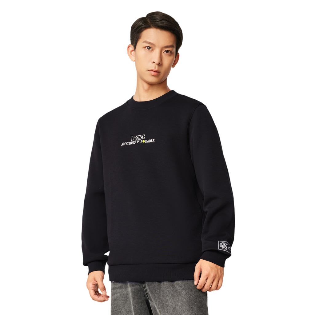 Li Ning Sports Life Collection Sweatshirt Men's Black AWDV567-4