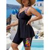 Dames Grote Maten Bedrukte Tankini Gesplitst Zwempak 6xl
