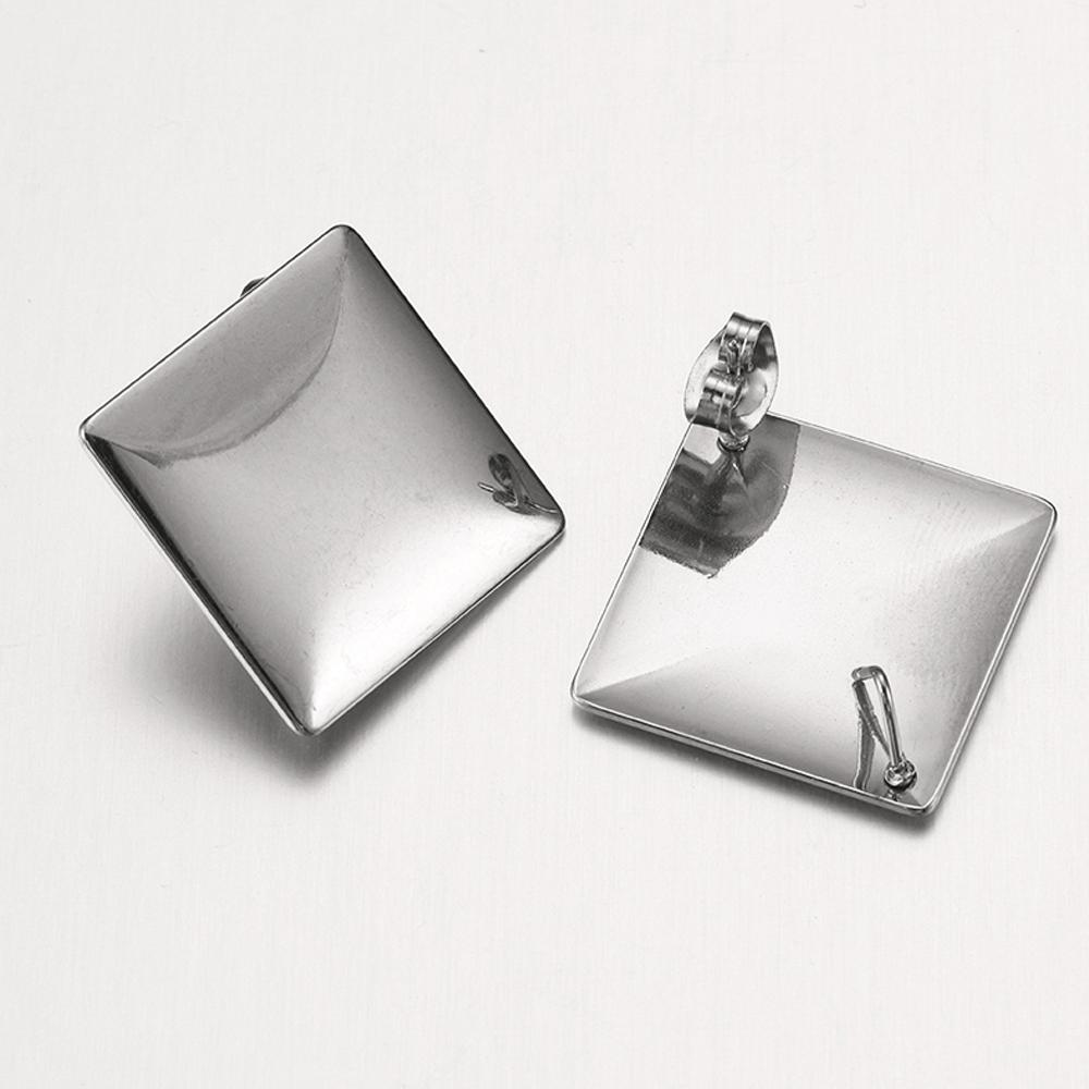 10 Stück Edelstahl-Ohrhaken im böhmischen Stil für Schmuckherstellung, DIY-Ohrringrohlinge aus geometrischen Formen