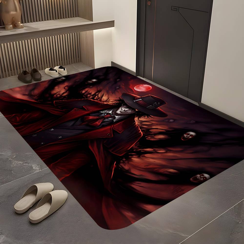 Anime H-Hellsing Bathroom Mat Kids Room Bedroom Decoration Balcony Anti-Slip Doormat Living Room Bedside Area Rugs
