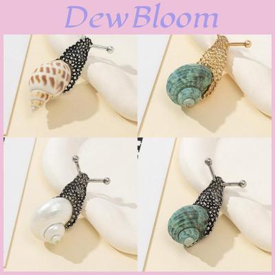 Shell Snail Brooch Pendant With Gold Plating For Vintage Jewelry Enthusiasts