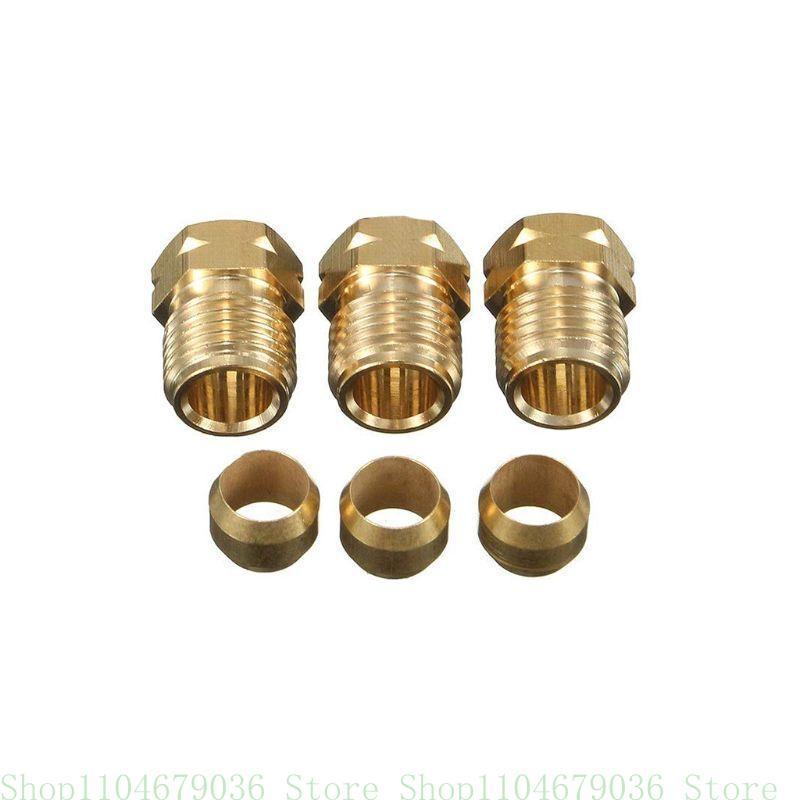 New Silver 3 Way for T Piece Brake Pipe With 3 Male Short Metric Copper 3/16 10mm Inch Replacement Parts