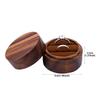 Wooden Wedding Ring Box Round Engagement Ring Holder Elegant Jewelry Storage Box Retro Ring Stand For Proposal Birthday