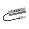 4-Port USB3.0 Hub Multiport Plug and Play 5Gbps High Speed USB3.0 zu RJ45 Netzwerkadapter USB Dockingstation Silber