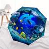 Underwater Paradise: Dolphins & Tropical Fish Wall DecalUmbrella, Portable 3-Fold Umbrella for Men & Women,Christmas Gift ES309