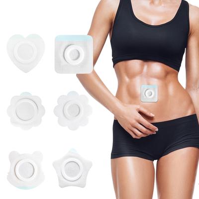 Patchs à Huile Jetables Multi-Formes pour Nombril(Huile non incluse) Sachet d'huile auto-adhésif Coton Bio 50 pièces