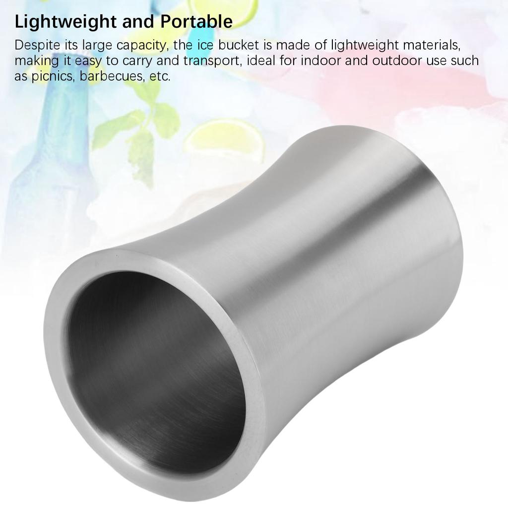 Κάδος Πάγου από Ανοξείδωτο Ατσάλι 304 Σχήματος Μέσης Μονωμένος Κάδος Κρασιού για Κόκκινο Κρασί Σαμπάνια