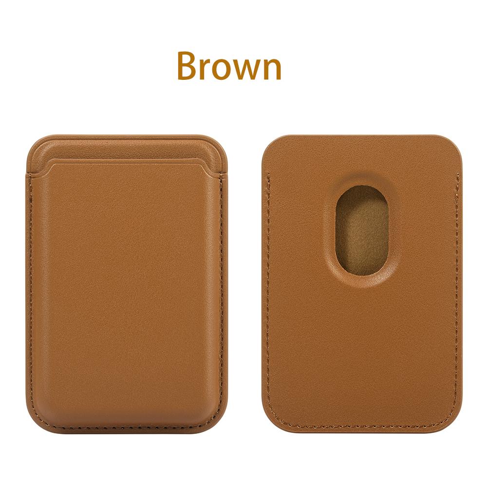 Carteira Magnética Universal de Couro MagSafe Porta-Cartões Bolso para Cartões com Fixação Forte para Iphone Samsung Xiaomi OPPO Motorola Google