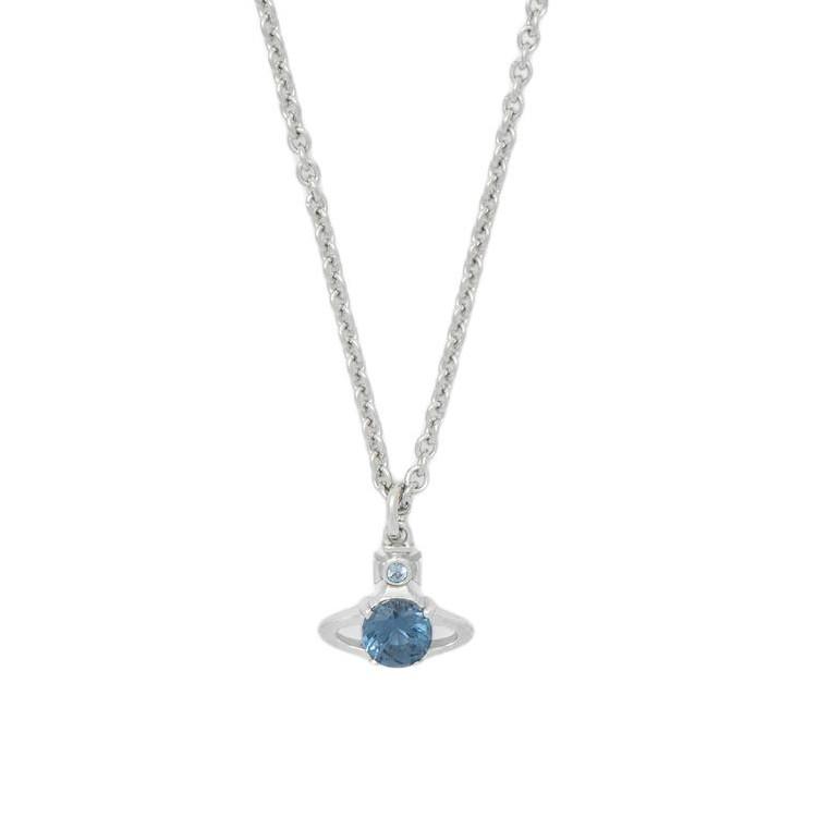 

Vivienne Westwood Reina Mens Series Rhinestone Necklace Men necklace Blue 2250952212 Basic Packaging-Dust Bag+Box