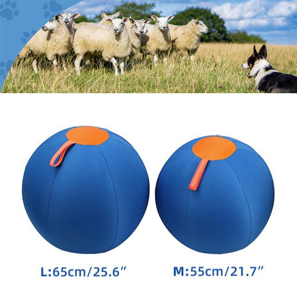 Mingea gonflabilă mare pentru câini pentru distracție și antrenament în aer liber, jucărie interactivă rezistentă și elastică pentru joacă în curte