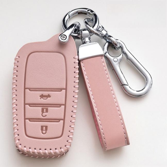 

Oli Leather Key Case Cover Shell For Toyota Corolla SE 2023 Camry 50 55 TLC200 Yaris Land Cruiser Prado150 RAV4 Venza SIENNA рожевий