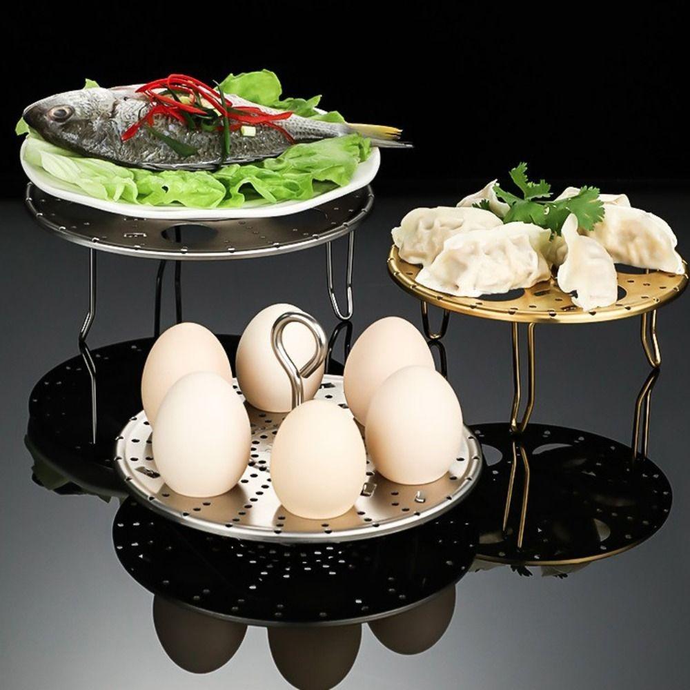 Adjusted Height Foldable Egg Steamer 304 Stainless Steel Steaming Tray Egg Steaming Rack  Fish