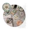 46pcs Diary Decorative Decal Self Adhesive Vintage Clock Pattern Diary Stickers for Handbooks Notebooks Albums Theory