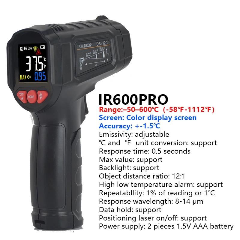 Digital Thermometer Infrared Thermometers -50~800℃ Non-contact Pyrometer Kitchen Laser Temperature Meter Hygrometer