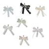Lace Bowknot Shoe Jewelry for Sneakers Shoelaces Charm Detachable Shoe Clip with Faux Pearls Footwear Accessories