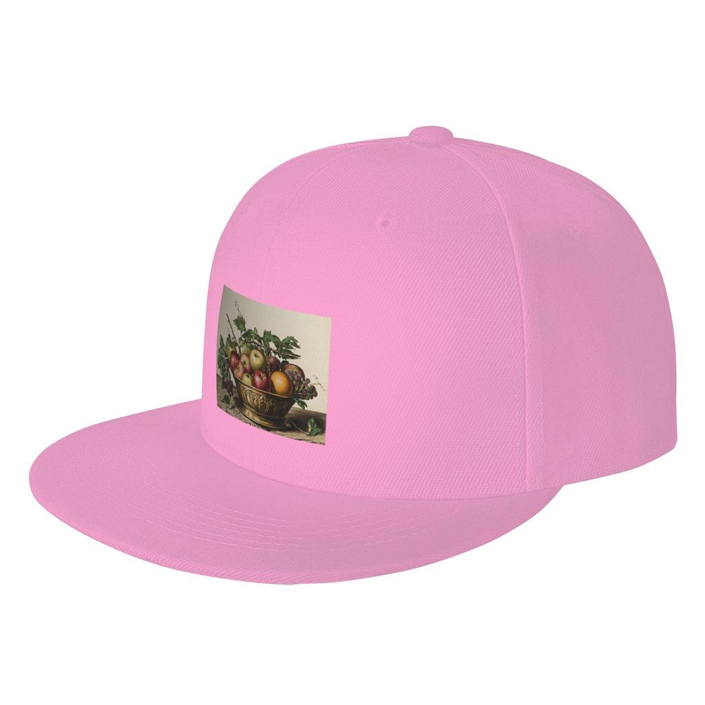 Fashion Apples Flat Brim Sun Hat Suitable For Long Faces Unisexs Hat