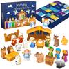 Nativity Advent Calendar 2025 Building Blocks 24-Days Christmas Countdown Calendar Gifts for Kids Teen Adults Christian Advent
