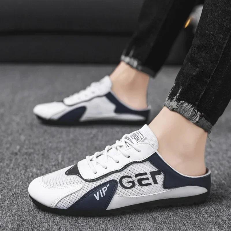 2025 Summer New Men's Slippers Men's Flat Casual Shoes Soft Soled Support Shoes Men's Sports Shoes Zapatos De Hombre