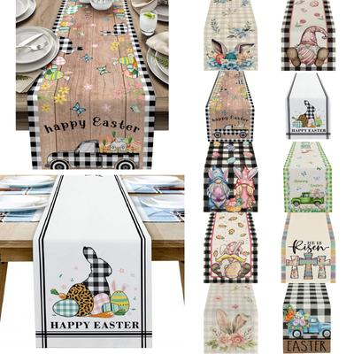 Chemin de Table pour le jour de pâques, nappe joyeuse, décorations de Table de vacances
