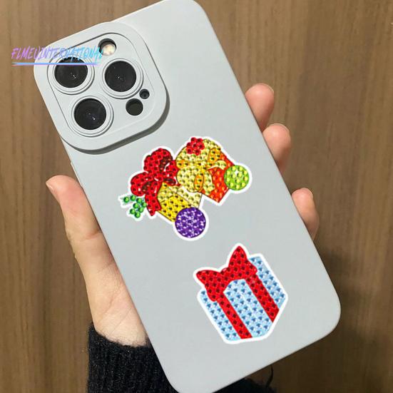 1 Set Diamant Malerei Aufkleber DIY Cartoon Weihnachten Aufkleber Handwerk für Telefon Fall Tasse Rucksack Dekoration