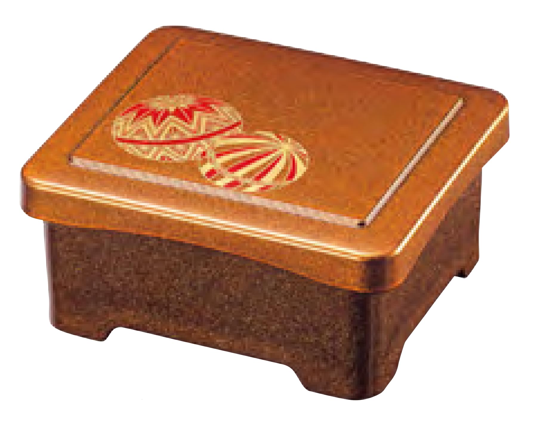 

Wakaizumi Eel Bowl Elephant Foot Gold with Red Lacquerware, (Small), Bowl, Pear-Ground Interior, U-1-44