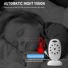 VB601 Video Baby Monitor Wireless 2.0'' LCD Babysitter 2 Way Talk Night Vision Temperature Security Nanny Camera 8 Lullabies