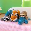 Hockendes Faultier Plüschtier Fuchs Kleiner Waschbär Krokodil Puppenkissen Kindergeburtstag Weihnachtsgeschenk Maschen Kawaii Stofftier
